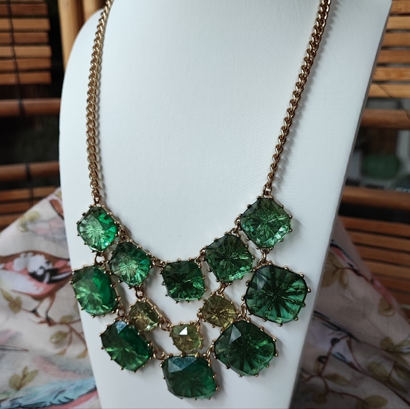 Green Yellow Starburst Atomic 1960s Lucite Plastic Vintage Necklace Reproduction - Picture 2 of 12